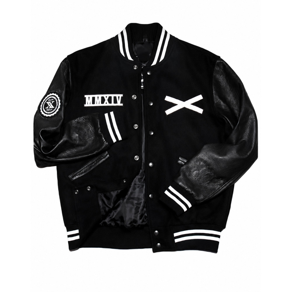 XO Black Varsity Jacket | America Suits